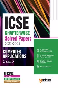 ICSE Chapterwise Solved Papers 2023-2005 Computer Applications Class 10th