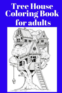 Tree House Coloring Book for adults