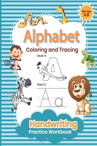 Alphabet Coloring and Tracing Handwriting Practice Workbook