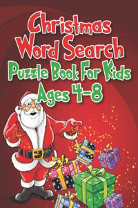 Christmas Word Search Puzzle Book For Kids Ages 4-8