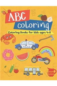 ABC coloring coloring book for kids age 4-8