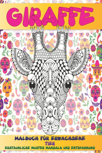 Malbuch für Erwachsene - Erstaunliche Muster Mandala und Entspannung - Tier - Giraffe