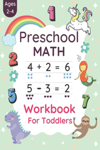 Preschool Math Workbook For Toddlers Ages 2-4