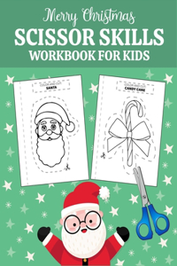 Merry Christmas scissor skills workbook for kids