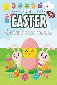 Fun Happy Easter Coloring Book For Kids