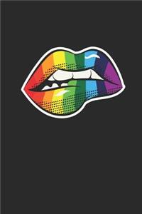 LGBT Lips: Small Lined Notebook - LGBTQ Awareness Month Gift Idea