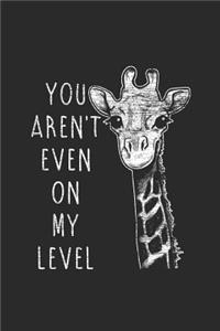 You Aren't Even On My Level