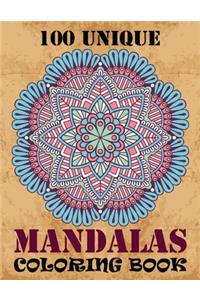 100 Unique Mandalas Coloring Book
