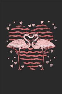 Flamingo With Hearts