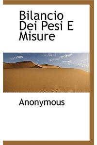 Bilancio Dei Pesi E Misure