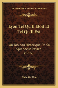 Lyon Tel Qu'Il Etoit Et Tel Qu'Il Est