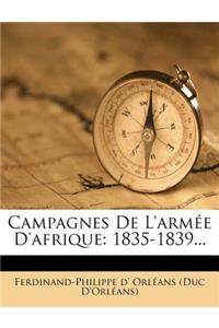 Campagnes De L'armée D'afrique