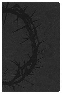 NKJV Large Print Compact Reference Bible, Charcoal LeatherTouch