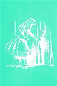 Alice in Wonderland Pastel Chalkboard Journal - Alice and The Secret Door (Green)