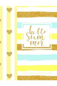 Hello Summer Sketchbook with Introductory Art Instruction and Tips