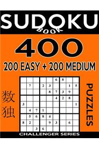Sudoku Book 400 GIANT Puzzles, 200 Easy and 200 Medium