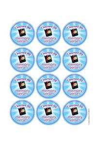 I Learned My Memory Verse Shape Stickers