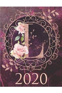 2020 Weekly Planner - Monogram Initial 