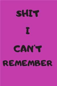 Shit I Can't Remember