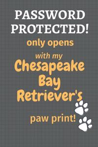Password Protected! only opens with my Chesapeake Bay Retriever's paw print!