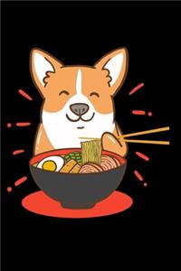 Corgi Eating Ramen