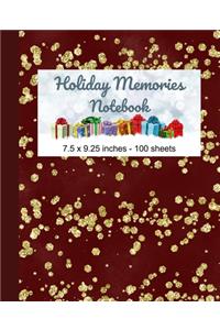 Holidays Memories Notebook 7.5 x 9.25 inches - 100 sheets