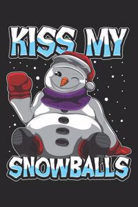 Kiss My Snoballs: Blank Dot Grid Notebook for the christmas time under the xmas tree