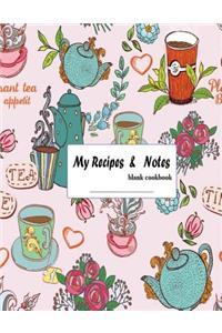 My Recipes & Notes Blank Cookbook