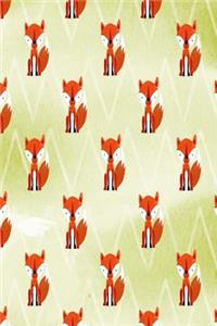Cute Fox Pattern Blank Journal