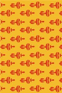 2019 Weekly Planner Egyptian Pattern Red Orange Yellow 134 Pages