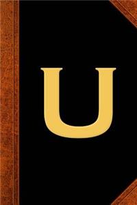 Monogram U Personalized 2019 Daily Planner Monogram U Vintage Style 384 Pages