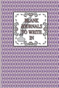 Blank Journals To Write In