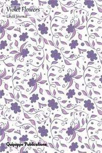 Violet Flowers Lined Journal