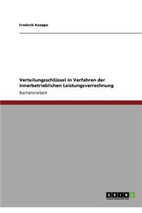 Verteilungsschlüssel in Verfahren der innerbetrieblichen Leistungsverrechnung