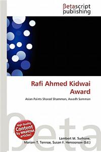Rafi Ahmed Kidwai Award