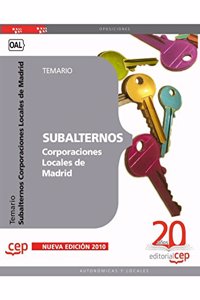 Subalternos Corporaciones Locales de Madrid. Temario