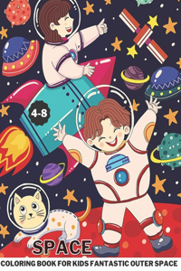 Space Coloring Book for kids fantastic outer space