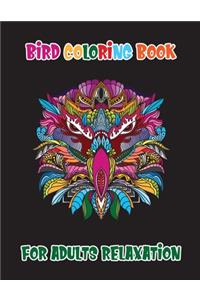 Bird Coloring Book For Adults Relaxation