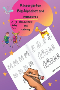 Kindergarten Big Alphabet and numbers Handwriting and coloring