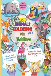 Zoo Animals Coloring Book For Toddlers