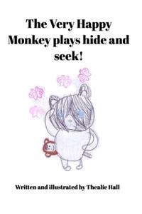 Very Happy Monkey plays hide and seek!