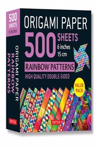 Origami Paper 500 sheets Rainbow Patterns 6 inch (15 cm)