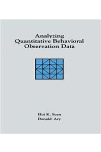 Analyzing Quantitative Behavioral Observation Data