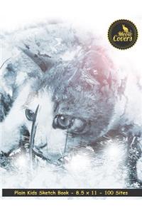 Meow Covers Plain Kids Sketch Book - 8.5 X 11 - 100 Sites