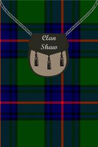 Clan Shaw Tartan Journal/Notebook