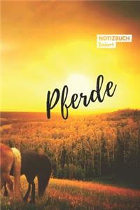 Pferde Notizbuch liniert