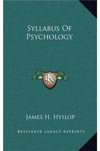 Syllabus of Psychology