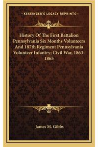 History of the First Battalion Pennsylvania Six Months Volunteers and 187th Regiment Pennsylvania Volunteer Infantry; Civil War, 1863-1865