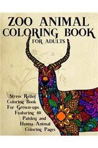 Zoo Animal Coloring Book For Adults