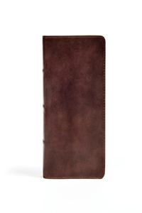 CSB Single-Column Personal Size Bible, Brown Genuine Leather